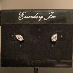 Silver Crystal Stud Earrings